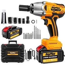 DayPlus 1500Nm  3 IN 1 Electric Cordless Drill Impact Wrench High Battery 3Speed