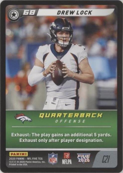 2020 Panini NFL Five TCG Drew Lock #C21 - 1 of 2