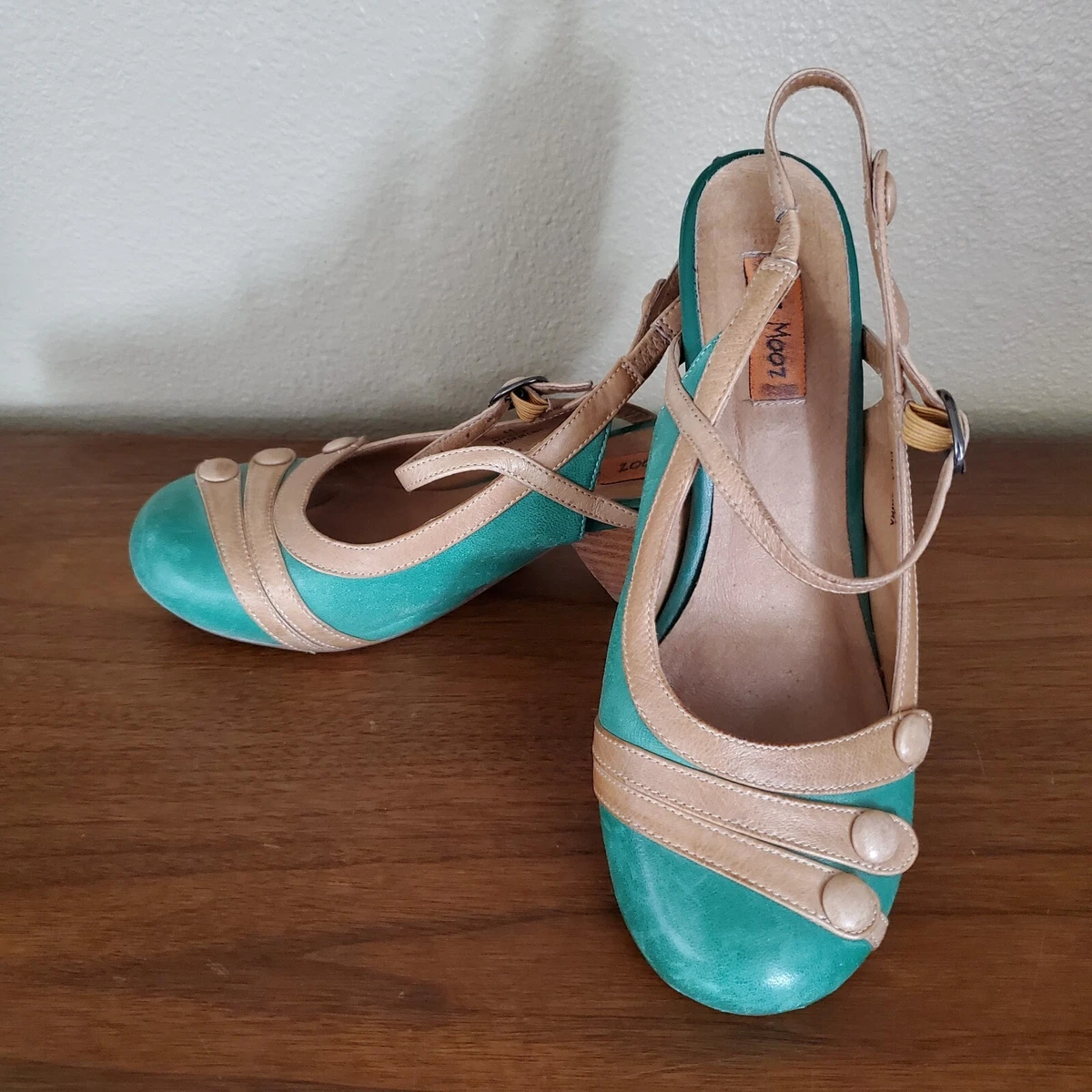 emerald green slingback shoes