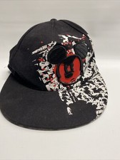 Disney Parks Authentic Angry Mickey Mouse Baseball Cap Hat Black Red Youth Size