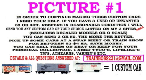 HO SCALE CUSTOM LETTERED RED CAP BEER 🍺🍺🍺🍺 REEFER. BER 8 - Picture 2 of 13