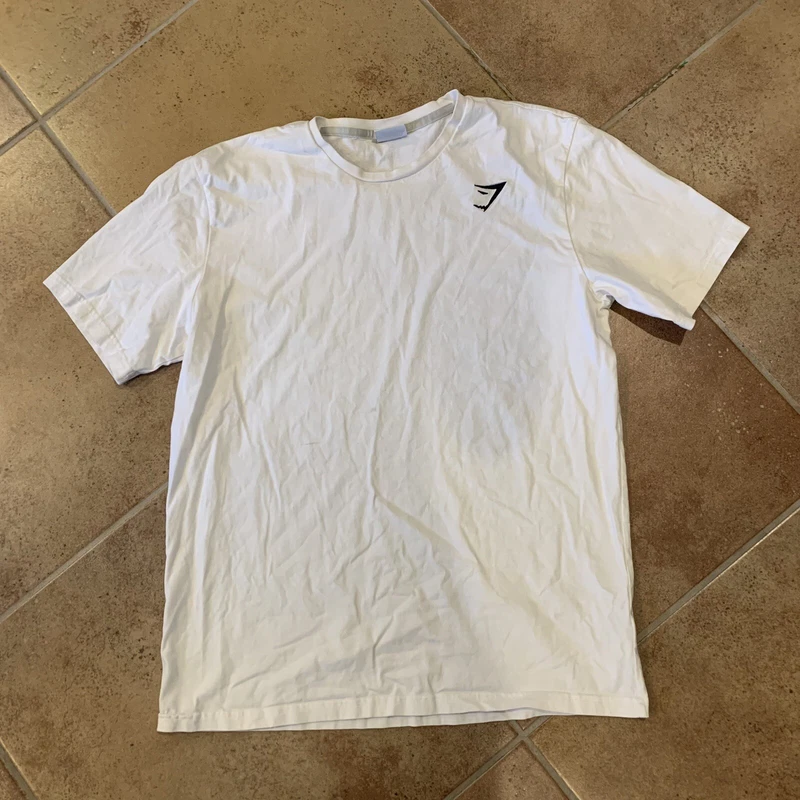 gymshark breathable workout embroidered logo shirt