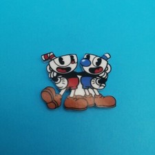 Cuphead - Cuphead and Mugman pin badge - Hit video game and streaming TV series