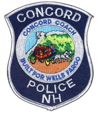 CONCORD NEW HAMPSHIRE NH Sheriff Police Patch CONCORD COACH WELLS FARGO 