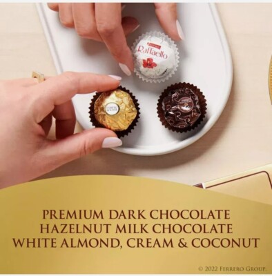 Ferrero Rocher Collection Coconut Candy and Hazelnut Milk Chocolates Fine...