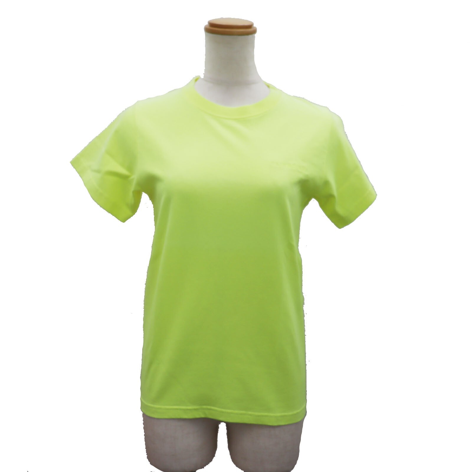 BALENCIAGA Short Sleeve T-shirt Tops XS Fluorescent Yellow #AH677 S thumbnail 2