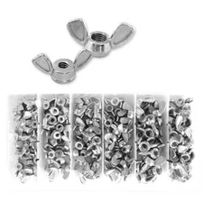 150 PC WING NUT TWIST BOLT ASSORTMENT KIT SAE STANDARD ASSORTED SIZES WINGNUTS