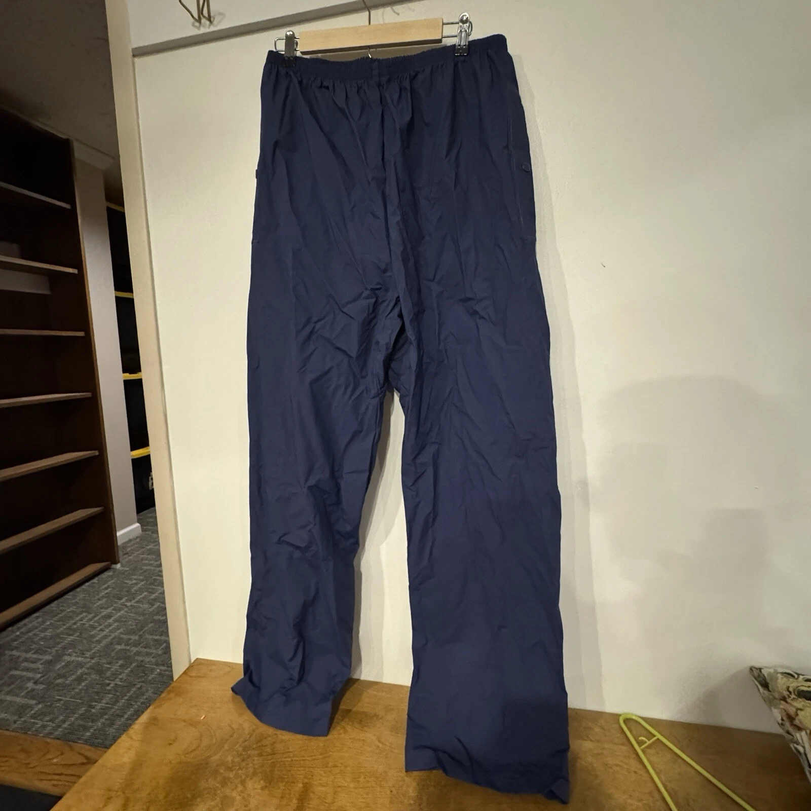 Columbia Navy Blue Active Hiking Outdoor Rain Pants Men's Size L Navy Blue -BUB