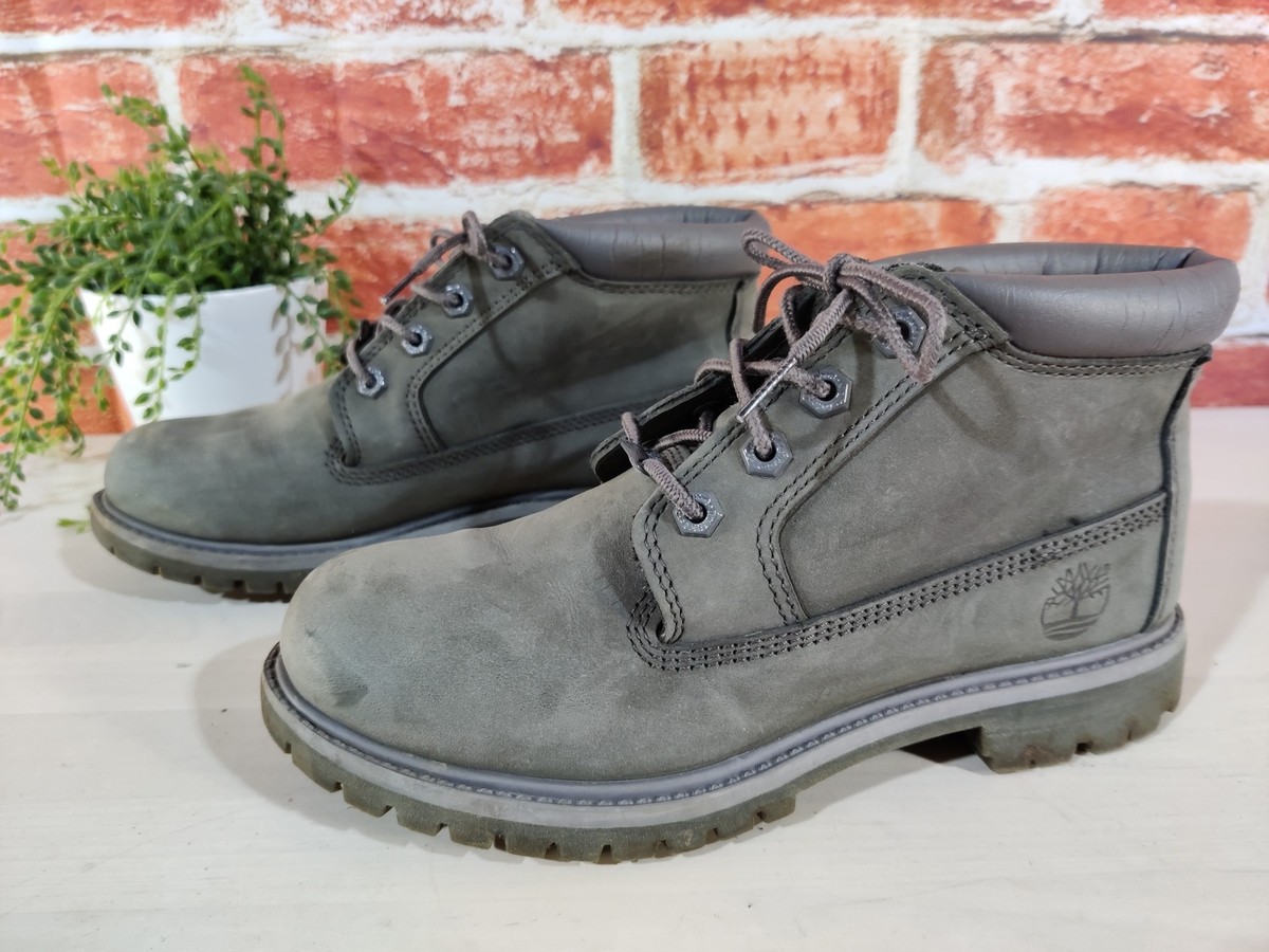 WOMENS TIMBERLAND NELLIE UK EU 38 GREY NUBUCK LEATHER WARM