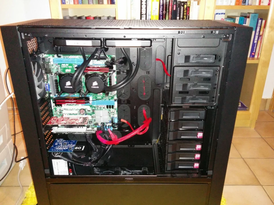 Voll bestücktes Mainboard ASUS Z9DA-P8 | 2x Intel XEON (8 CPU-Kerne) | 32 GB RAM