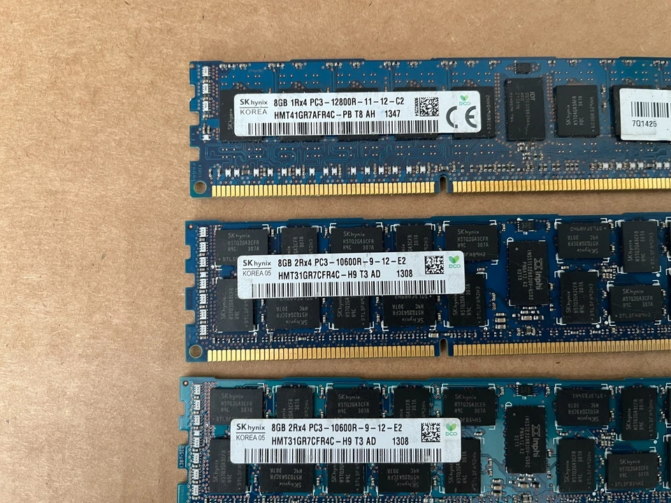 HYNIX 24GB (3X8GB) HMT31GR7CFR4C-H9 T8 DDR3 PC3L-10600R SERVER MEMORY RAM M8-2(3 - Image 2 of 4