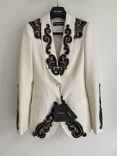 Brand New Dolce & Gabbana Embroidered Wool Blazer Size It 36 (xxs) Rrp £4250
