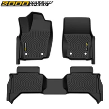 TPE Rubber Car Floor Mats Fit For 2024-25 Toyota Tacoma Double Cab All Weather 