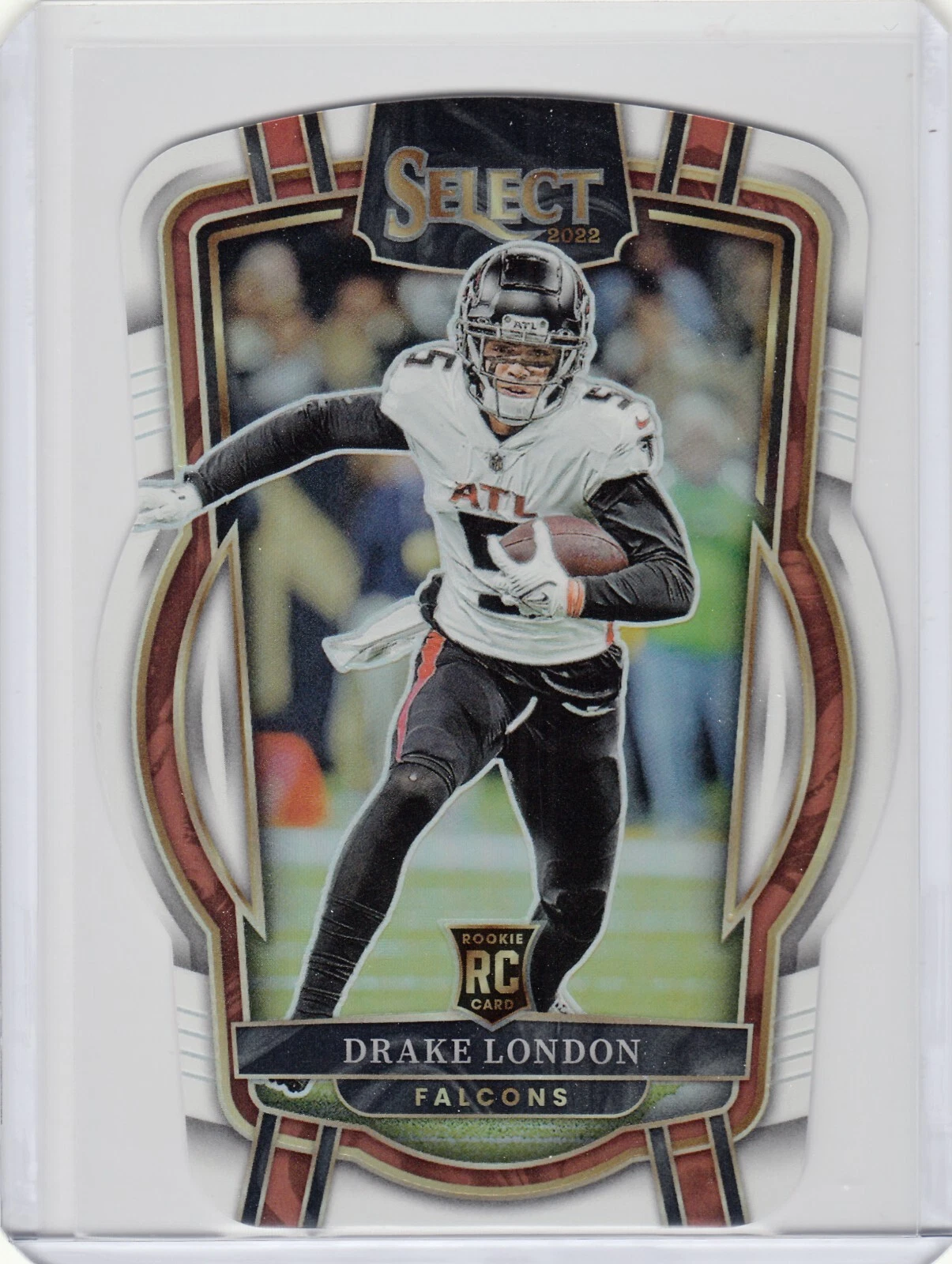 #/49  Drake London RC ▪ 2022 Select  WHITE Prizm  Club Die Cut #297  Rookie
