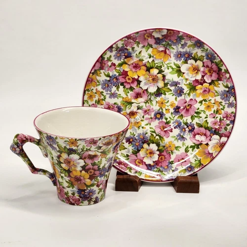 James Kent - Du Barry Cup & Saucer Set - Floral Chintz - England Old Foley