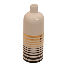 Flaschenvase Trend-Retro, Porzellan, ca. 21 cm Streifen