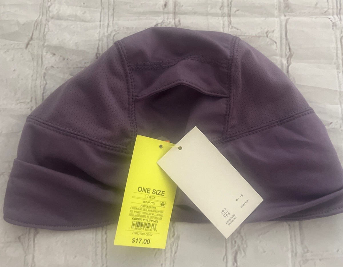 All in motion Purple Women's Warmer Hat With Ponytail Opening Hole