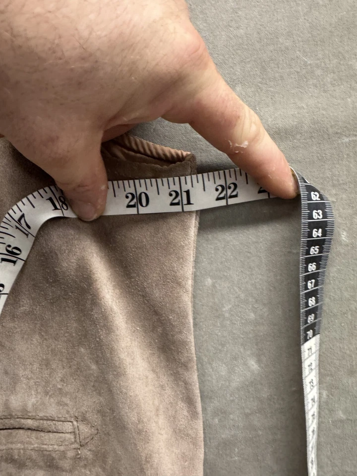 Vintage Sears The Leather Shop Mens Sz 42 Brown Suede Vest Yellowstone Western - Image 4 of 4