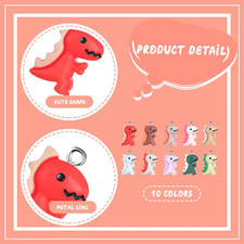 100 Pcs Dinosaur Charms Resin Pendants for Jewelry Making DIY Crafting, 10 Color