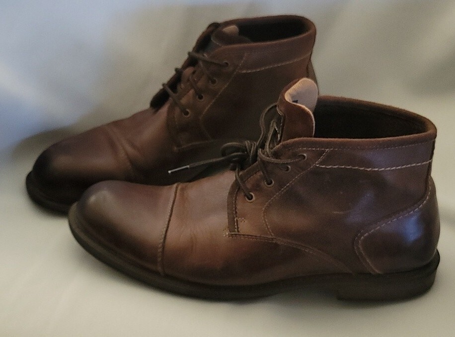 Florsheim Men's Leather Brown Chalet Cap Toe Ankle Boot US Size 10.5