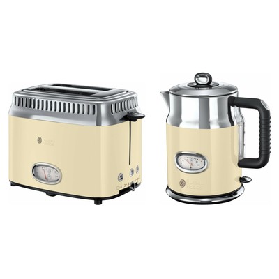RUSSELL HOBBS Wasserkocher + Toaster Retro Vintage Cream Wasserkocher RUSSELL HOBBS 21672 70 Retro Vintage Cream