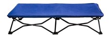 Portable sleeping Cot Toddler Bed Child Size Sleeping Cot W/ Fitted Sheet, Blue