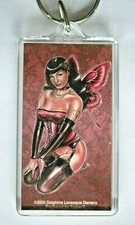 Porte clés Pin up Tattoo sexy ✠ style Betty Page  ⚡ Yu jean ☆ DELPHINE LEVESQUE