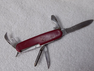 Vintage Barlow Inox Solingen Germany Red General  Motors GM 5 tool Pocket Knife