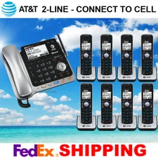 AT&T TL86109 2-LINE DECT 6.0 PHONE SYSTEM - BLUETOOTH - 8 CORDLESS - BRAND NEW