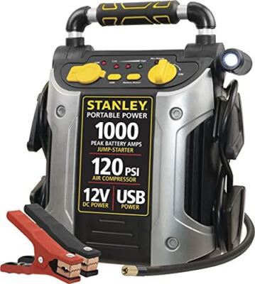 STANLEY J5C09 Portable Power Station Jump Starter: 1000 Peak/500 Instant Amps- 1