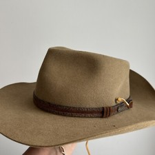 Akubra 6 7/8 S Snowy River Pure Fur Felt Western Cowboy Hat Genuine Australia