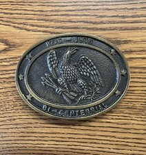 Belt Buckle 1776-1976 Bi-Centennial Brass Eagle Vintage