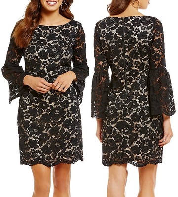 chinese dress ladies Vince Camuto Womens Lace Long Sleeve Maxi Dress Rich Black Large at Amazon  Women's Clothing store main image 1