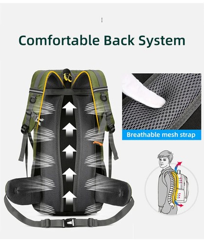 50L Reise Rucksack Camping Männer Große Wandern Tasche Tourist Rucksack - Bild 22 von 31
