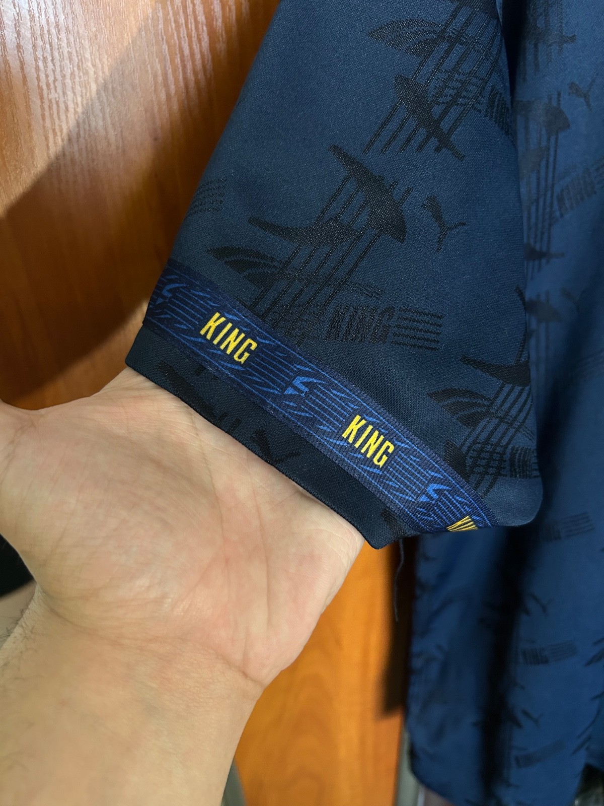 Vintage Puma King Blokecore Navy Soccer Football Jersey T-shirt 90s Blockcore image 4
