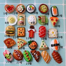 20pcs Dollhouse Miniature Food Burger Pizza Model Toys Doll Decor Accessories
