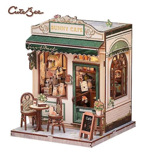 CuteBee DIY Book Nook Kit - Sunny Cafe CWGC208