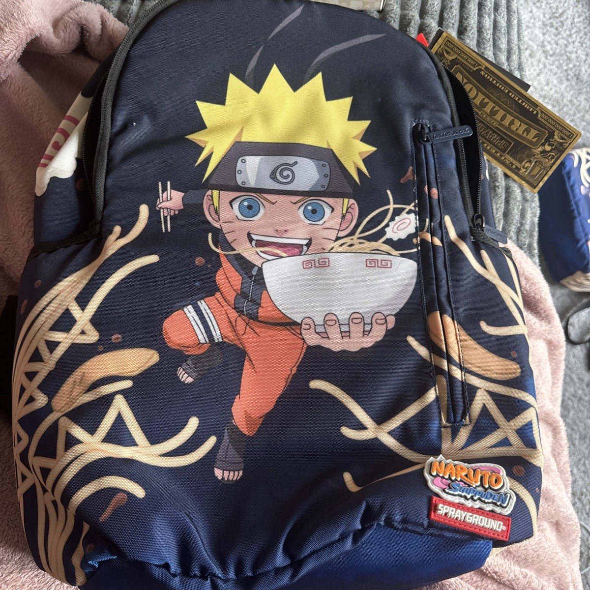 Naruto Shippuden Sprayground Backpack Book Bag Naruto Ramen Navy