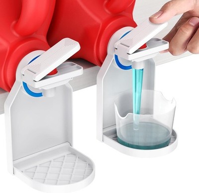 2 Pack Laundry Detergent Dispenser Cup Holder, Nozzle button upgrade，Easily 