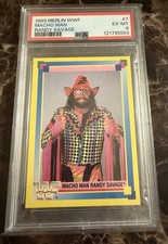 1993 Merlin WWF #7 Macho Man Randy Savage PSA 6 WWE Wrestling Legend Card 