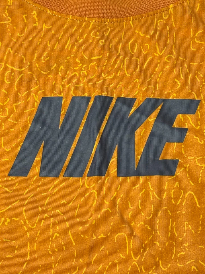 Nike Juvenil Camiseta Grande Naranja Gráfico Camiseta Negro Logo Ropa Deportiva Atlética Casua Foto 4 de 4