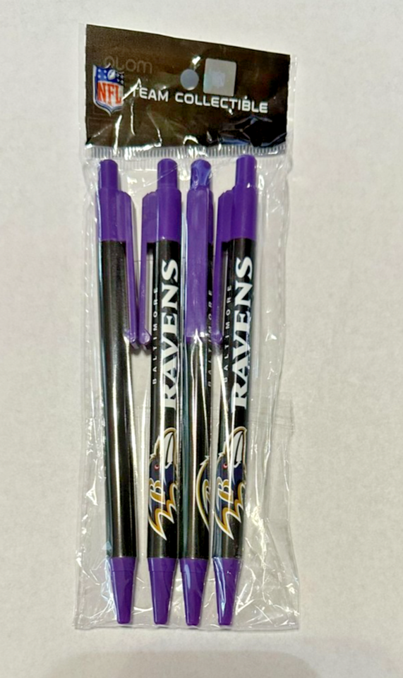 NFL Click Pens 4Pack Black Ink Choose Your Team | eBay