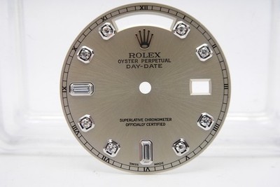 Rolex Day-Date 36mm Silver Diamond Dial Index 118239