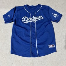 Russell Martin LA Dodgers Majestic Baseball Blue Jersey Mens MLB Size XL
