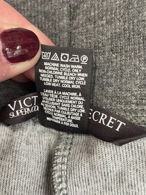 Victoria's Secret Supermodel Essentials Pants Womens M Gray Sweatpants Velour