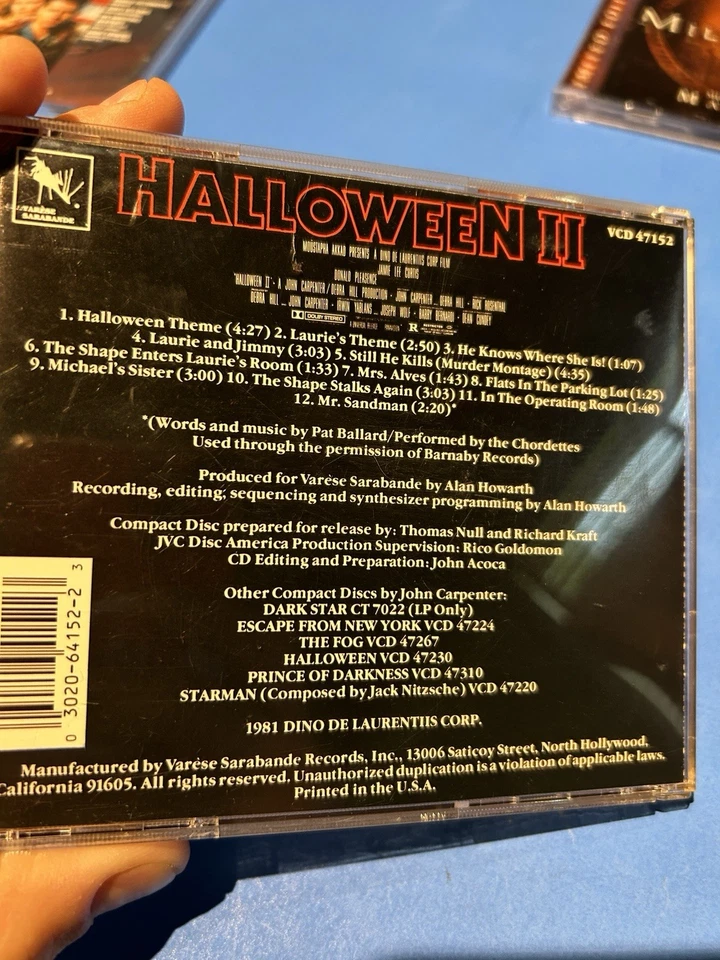 Halloween II 2 Michael Myers Original CD Soundtrack Movie Score Horror OST Bgm - Image 3 of 3