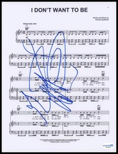 Gavin DeGraw "Chariot" AUTOGRAPH Signed 'I Don't Want to Be' Sheet Music ACOA