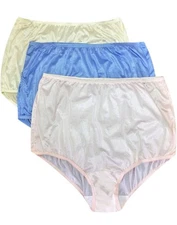 Vanity Fair 3pk  Perfectly Yours 15712 Ravissant Nylon Brief Panties 2XL No Tag