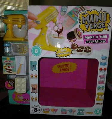 MGA's Miniverse Make It Mini Appliances Series 2 DISPLAY BOX Yellow Stand Mixer