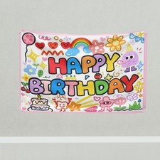 Custom Happy Birthday Banner: Personalized Party Backdrop Birthday Party